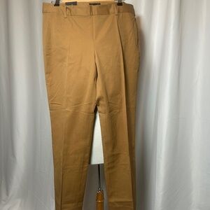NWT TOMMY HILFIGER TOBACCO BROWN STRAIGHT LEG PANTS - SIZE 12